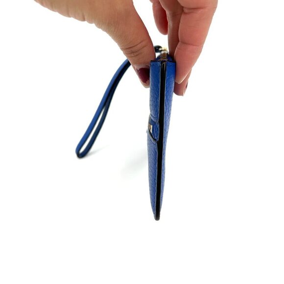 KATE SPADE Blue Cobble Hill Pebbled Leather Clutch Wristlet Purse Bag - Picture 6 of 9